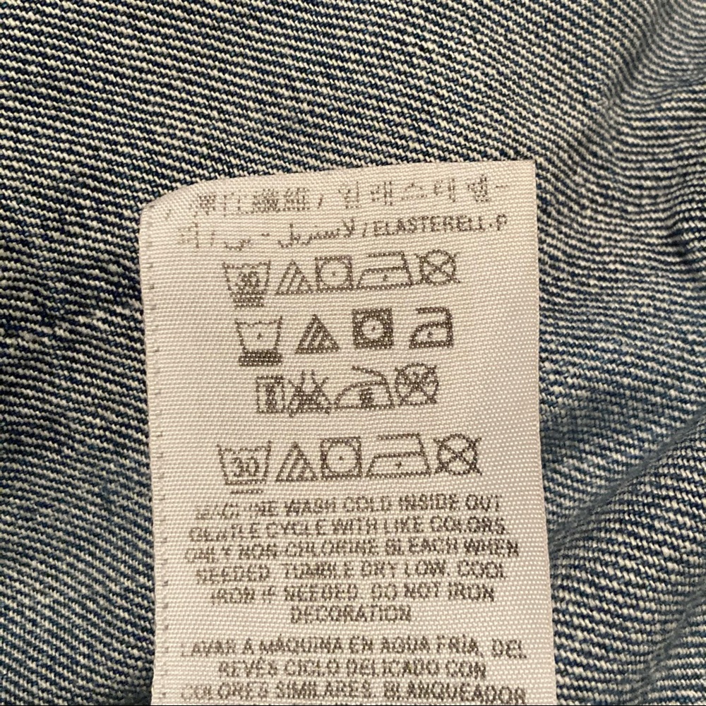GUESS | Distressed Denim Jacket, Size XS - Picture 3 of 8